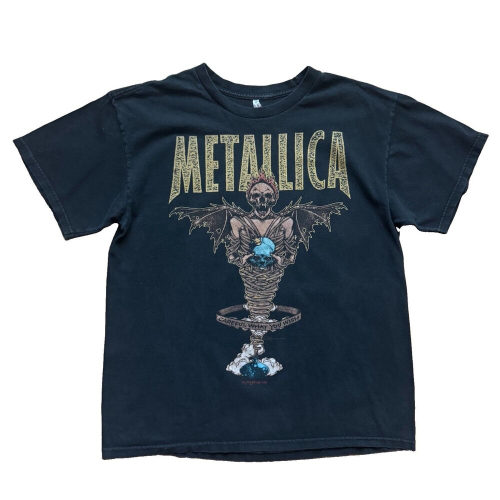 Y2K Metallica King Nothing T Shirt Mens Size L Pushead Black Band Tee 2000s
